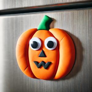 ?Un aimant citrouille en pâte à modeler | Tuto Halloween | Tête à modeler