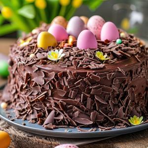 recette gateau au chocolat de Pâques au Thermomix