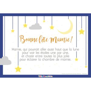 Imprimez ce joli poème pour mamie à offrir comme cadeau de fête des grands-mères ! À offrir pour une fête ou un anniversaire enroulé dans un joli ruban.