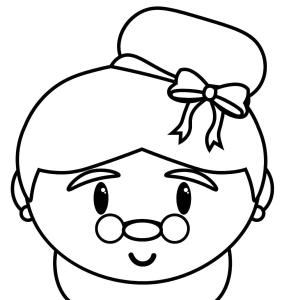 Coloriage Mère Noël à télécharger