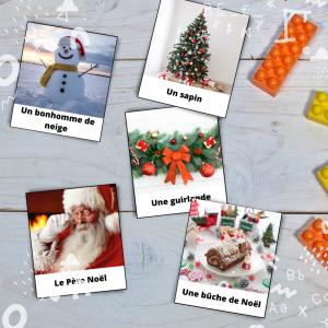 imagier Montessori à imprimer gratuitement. Imprimez un imagier de Noël pour proposer une activité tirée de la pédagogie Montessori aux enfants. Activité rapide et intelligente à proposer aux enfants.
