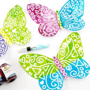 ?️Retrouvez un tuto pour apprendre à peindre des papillons avec la technique du drawing gum?