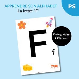Reconnaître l’alphabet : la lettre F – Carte à imprimer (Petite section)