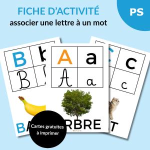 Associer les lettres à des mots ou des images