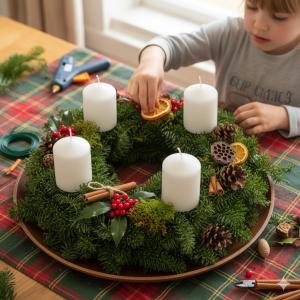 Fabriquer une adventkranz selon la tradition allemande