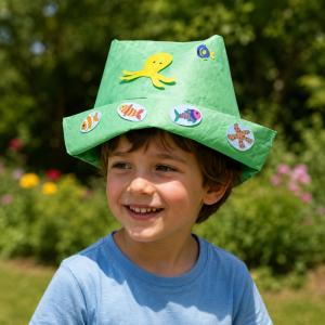 Un petit chapeau origami à faire avec les enfants pour l'été