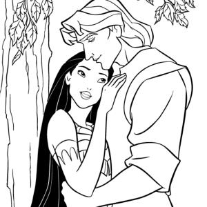 Coloriages de Pocahontas à imprimer