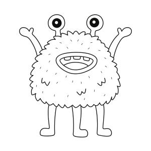 ?Coloriage d'un monstre en pdf à imprimer avec Tête à modeler