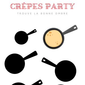 Imprimez gratuitement cette activité pour la Chandeleur. Retrouvez la bonne ombre de la poêle afin de pouvoir manger la crêpe.