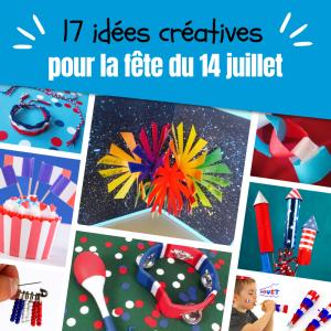 Pour le 14 juillet : jour de la fête nationale, que diriez-vous de proposer à vos enfants de activités manuelles. Des drapeaux, des cocardes, des bijoux, des feux d'artifice et encore plein d'autres i