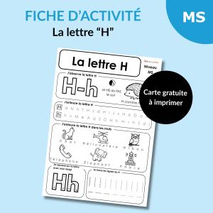 Lettre H en Moyenne Section (MS) : fiche d'activité à imprimer