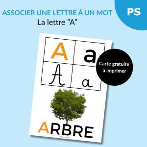Apprendre le A et colorier arbre
