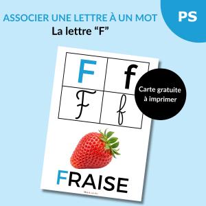 Apprendre le F et colorier la Fraise