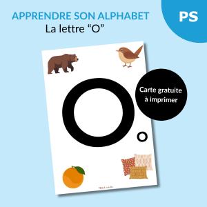 Reconnaître l’alphabet : la lettre O – Carte à imprimer (Petite section)