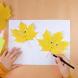 Découvrez comment réaliser cette activité d'automne en collant des feuilles d'arbre sur des feuilles blanches. Vous n'aurez plus qu'à leur créer un petit visage pour terminer le bricolage.