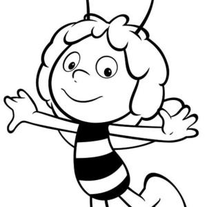 Coloriage Maya l'abeille à imprimer