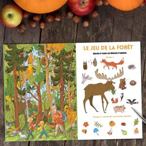 Jeu de chasse aux trésors d'automne à imprimer