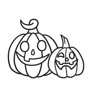 Coloriage d'une citrouille gratuit à imprimer avec Tête à modeler