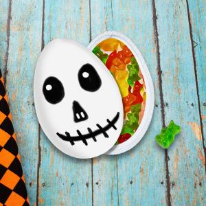 Boîte à bonbons tête de fantôme d'Halloween