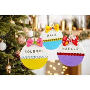 Boule de Noël personnalisée avec un prénom
