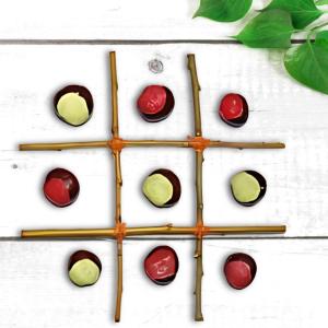 jeu morpion avec des marrons