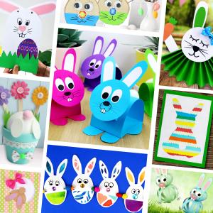 10 idées de bricolages pour faire des lapins de Pâques. Ces bricolages portent tous sur le lapin de Pâques l'un des symboles de la fête de Pâques. Bricolages à faire avec votre enfant sur le thème du