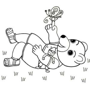 Un coloriage de Petit Ours Brun gratuit