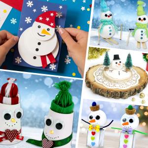 Des bricolages avec des bonhommes de neige pour les enfants