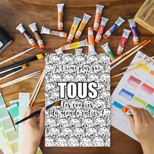 Une jolie carte gratuite à imprimer, colorier et à offrir au meilleur papa pour la fete des peres. Cette jolie carte pleine de cookies et d'amour sera un cadeau parfait pour la fete des peres avec un 
