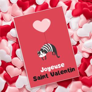 Carte de Saint-Valentin à imprimer : le mignon petit chat