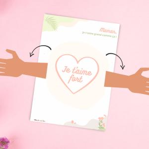 Carte je t'aime grand comme ça
