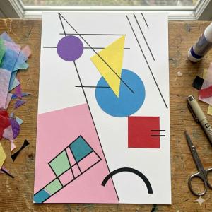 Carte Kandinsky : composition géométrique