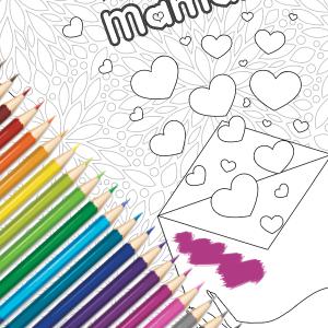 Une jolie carte gratuite à imprimer, colorier, compléter et à offrir à la meilleure maman pour la fete des meres. Cette jolie carte sera un cadeau parfait pour la fete des meres avec un petit poeme in