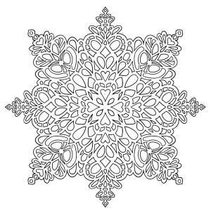 Flocon de neige : tous nos dessins à colorier gratuitement pour vos enfants
