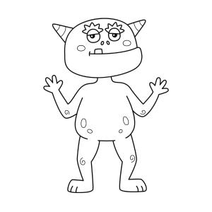 ?Dessin d'un monstre à imprimer avec Tête à modeler