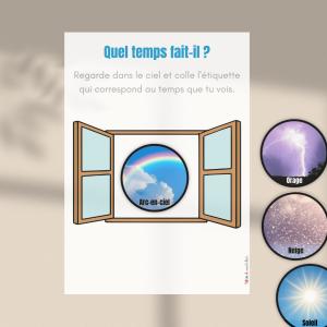 Jeu Montessori pour comprendre la météo