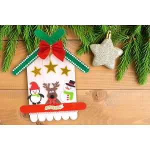 Chalet de Noël en bâtonnets