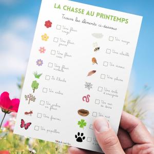 Chasse aux trésors du Printemps maternelles