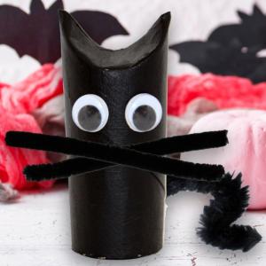 Chat d'Halloween en carton