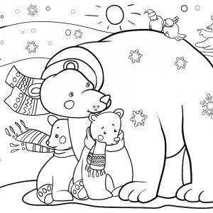 Dessins des animaux des pays froids à imprimer pour le coloriage. Des coloriages gratuits sur les animaux vivants dans les pays très froids comme le pôle nord et le pôle sud. Le coloriage des animaux,