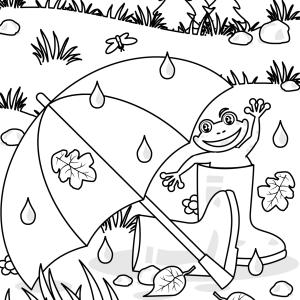 Voici un coloriage d'automne à imprimer gratuitement. Un dessin d'automne à imprimer pour tous les petits amoureux de la nature. Page 06