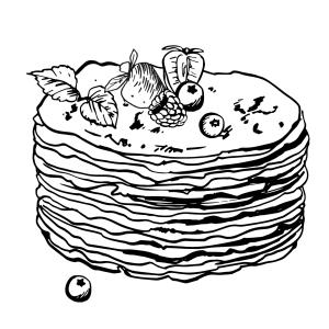 Voici le coloriage chandeleur ! Un dessin à imprimer sur le thème des crêpes et de la chandeleur - Page 3
