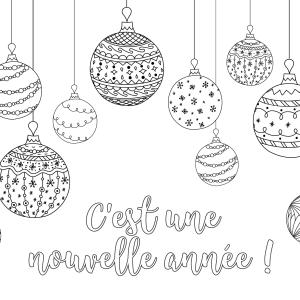 Voici un coloriage de bonne année à imprimer gratuitement. Un dessin à imprimer pour tous les enfants qui veulent mettre de la couleur dans leur nouvelle année. Page 6