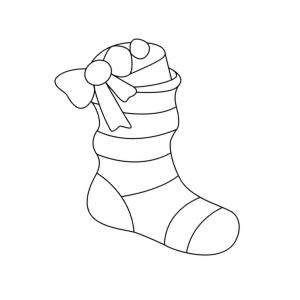 Collection de coloriages de bottes de Noël et de chaussettes de Noël à imprimer. Les bottes de Noël ou les chaussettes sont généralement suspendues devant la cheminée pour y attendre les cadeaux de No