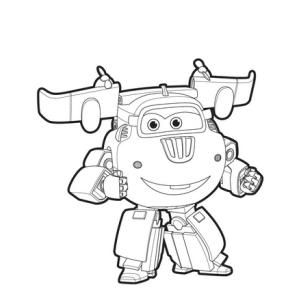 Un dessin à imprimer à télécharger gratuitement de Donnie de Super Wings