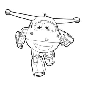 Un dessin à imprimer à télécharger gratuitement de Jett des Super Wings