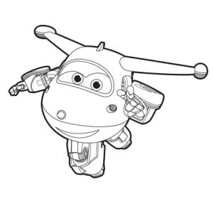 Un dessin à imprimer à télécharger gratuitement de Jett de Super Wings copie