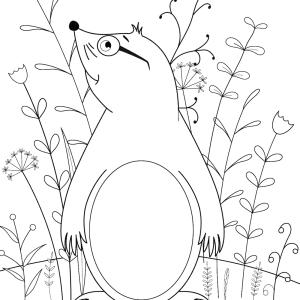 coloriage de la taupe à la tulipe