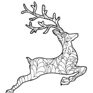 Coloriage d'un cerf graphique