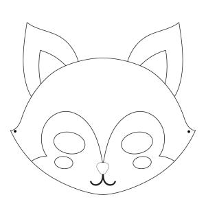 Imprimer le coloriage le  masque de renard . Masque à imprimer et à colorier pour le carnaval